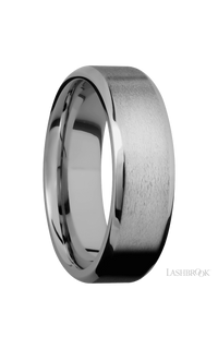 7 mm wide Beveled Titanium band img2