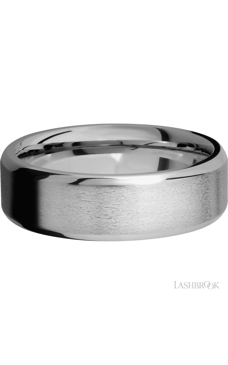 7 mm wide Beveled Titanium band img3
