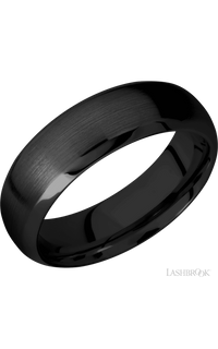 7 mm wide Domed Bevel Zirconium band img1