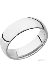 7 mm wide Domed Cobalt Chrome band img1
