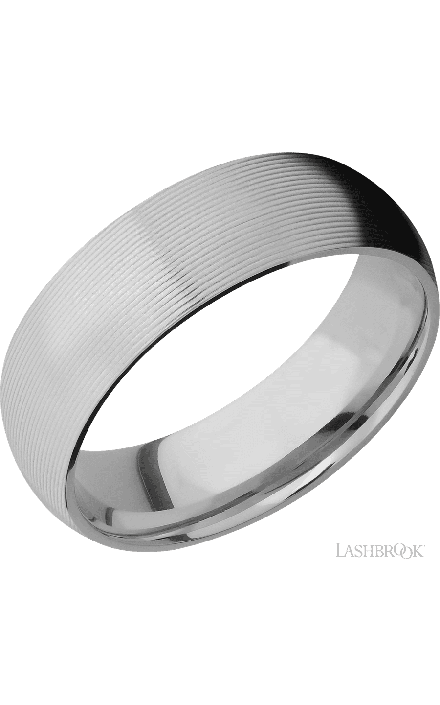 7 mm wide Domed Titanium band img1