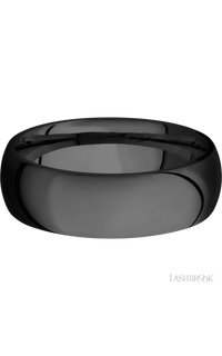 7 mm wide Domed Zirconium band img3