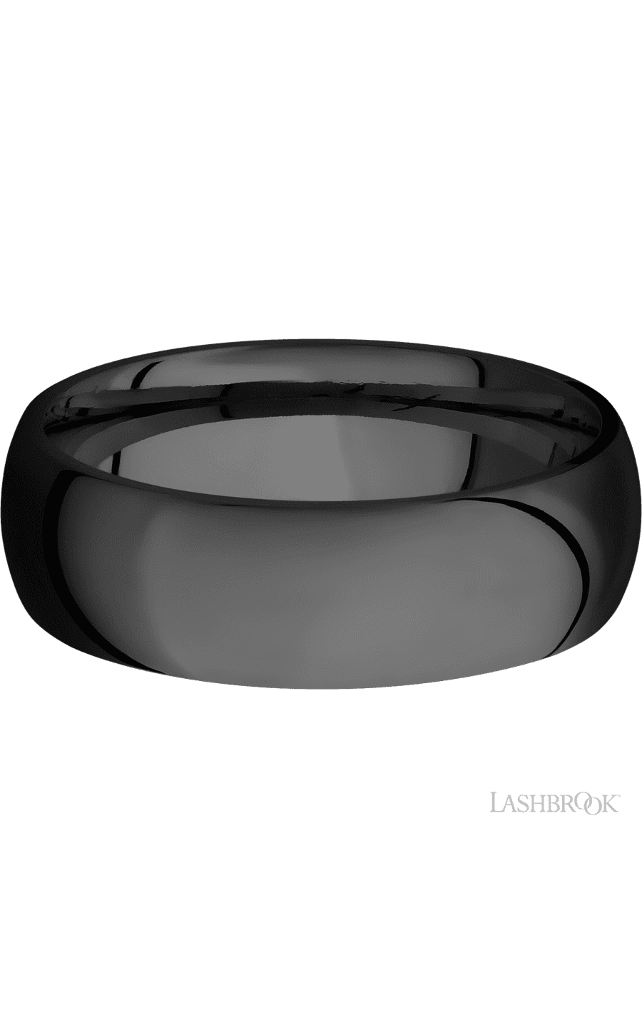 7 mm wide Domed Zirconium band img3