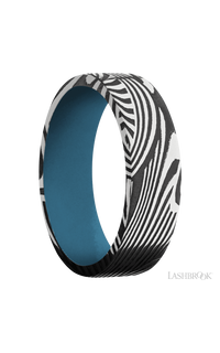 7 mm wide Flat Sunset band featuring a Royal Blue sleeve img2