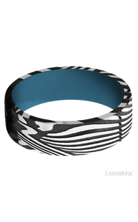 7 mm wide Flat Sunset band featuring a Royal Blue sleeve img3