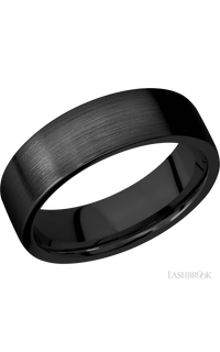 7 mm wide Flat Zirconium band img1
