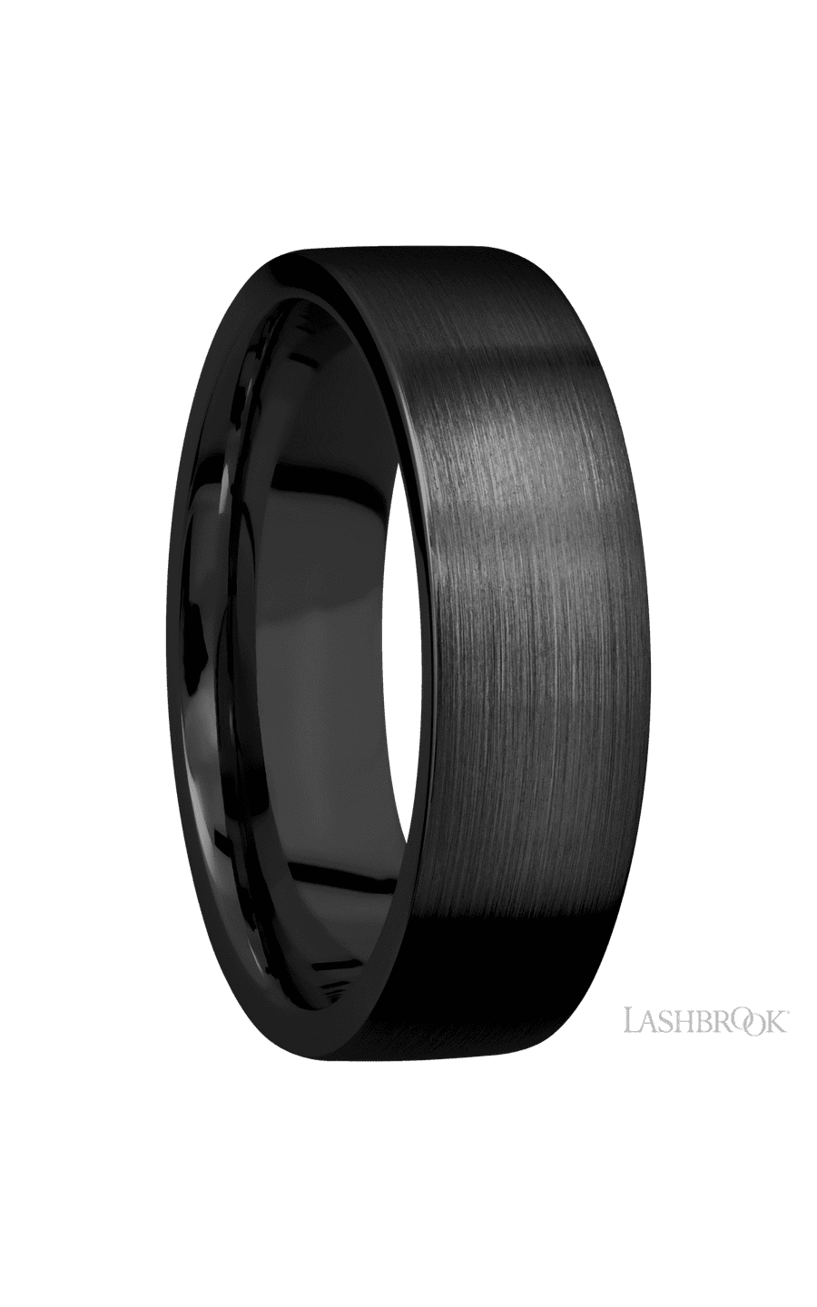 7 mm wide Flat Zirconium band img2