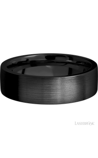 7 mm wide Flat Zirconium band img3