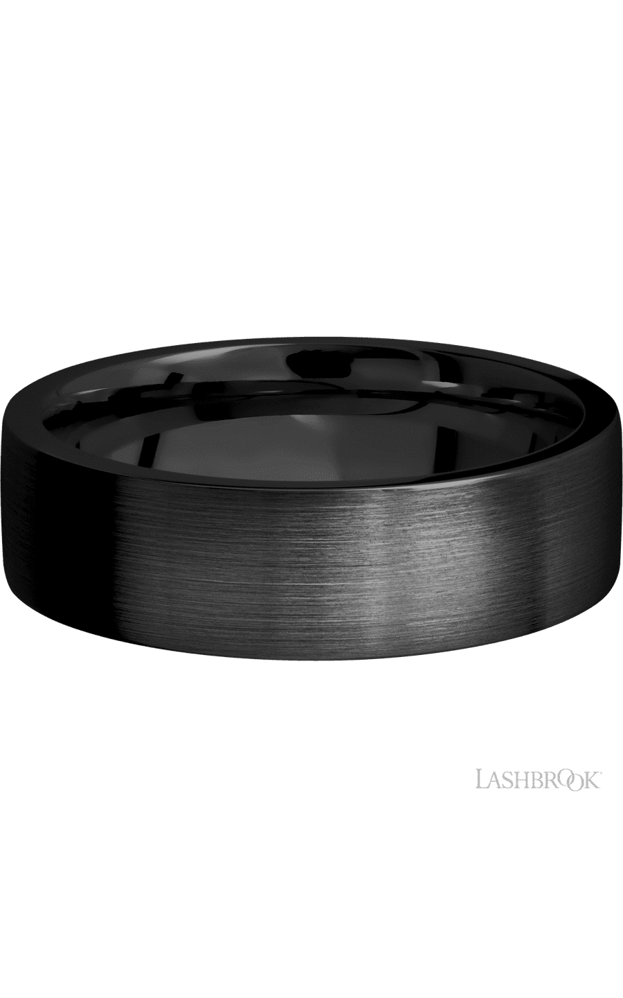 7 mm wide Flat Zirconium band img3