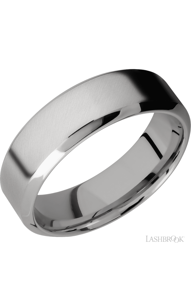 7 mm wide High Bevel Titanium band img1