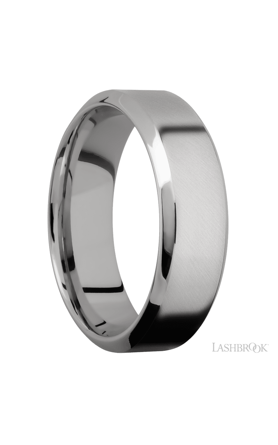 7 mm wide High Bevel Titanium band img2