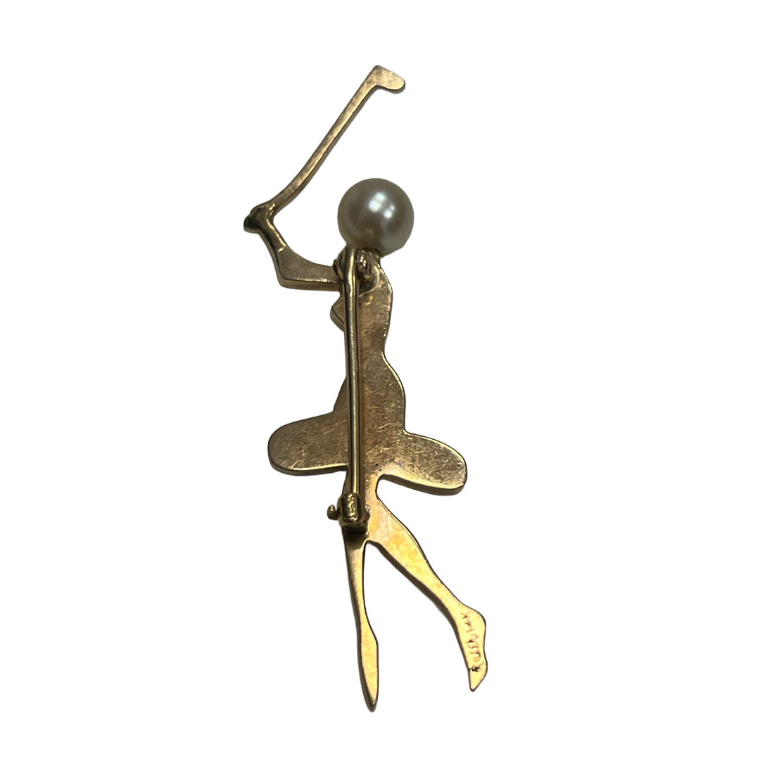 Pre-Owned Ruser 14K Yellow Gold Pearl Pin - NAGI