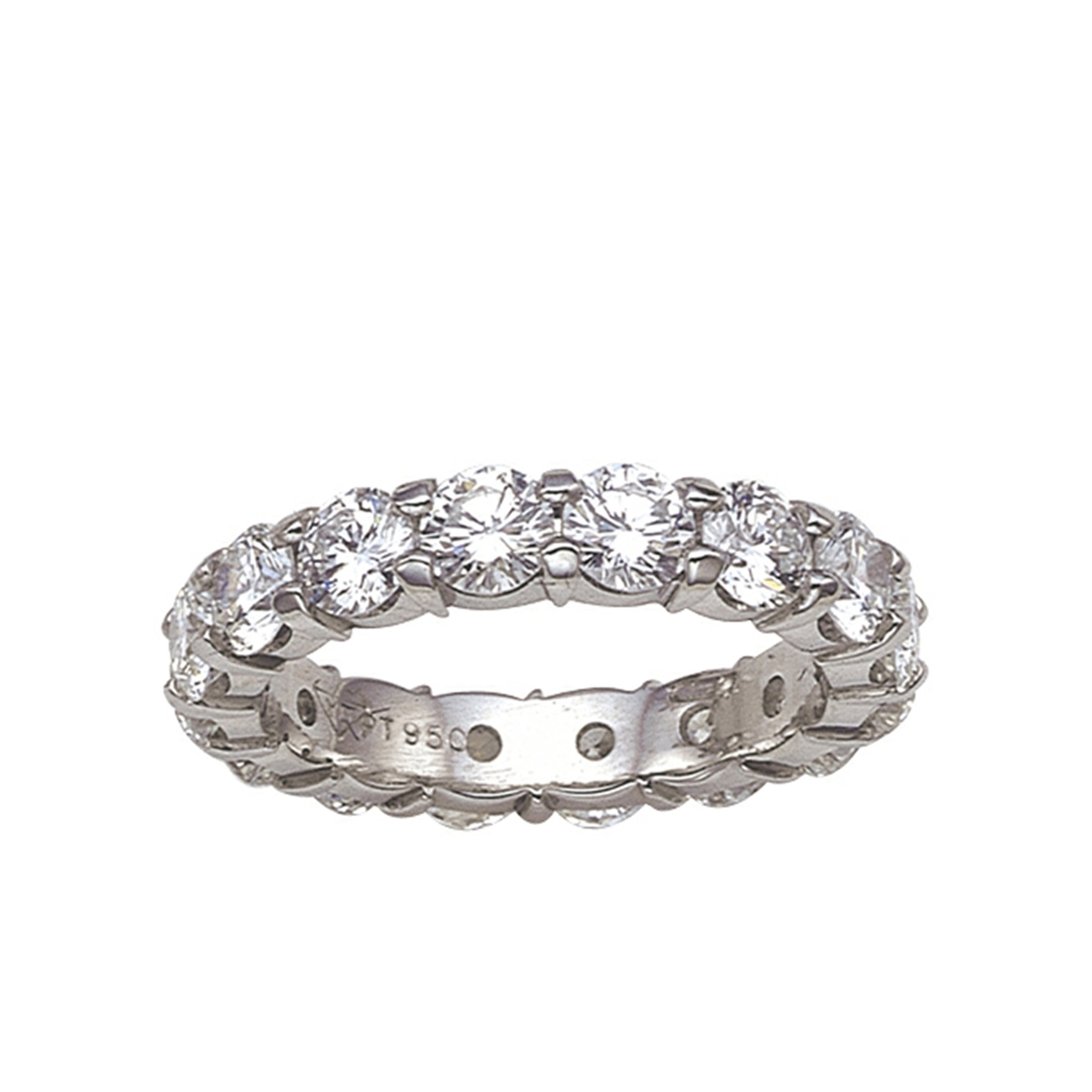 14K White Gold Eternity Buttercup Diamond Eternity Band