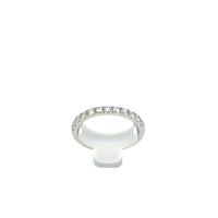 18K White Gold Lab-Grown Round Diamond Wedding Band - NAGI