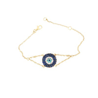 Pre-Owned 18K Yellow God Evil Eye Bracelet