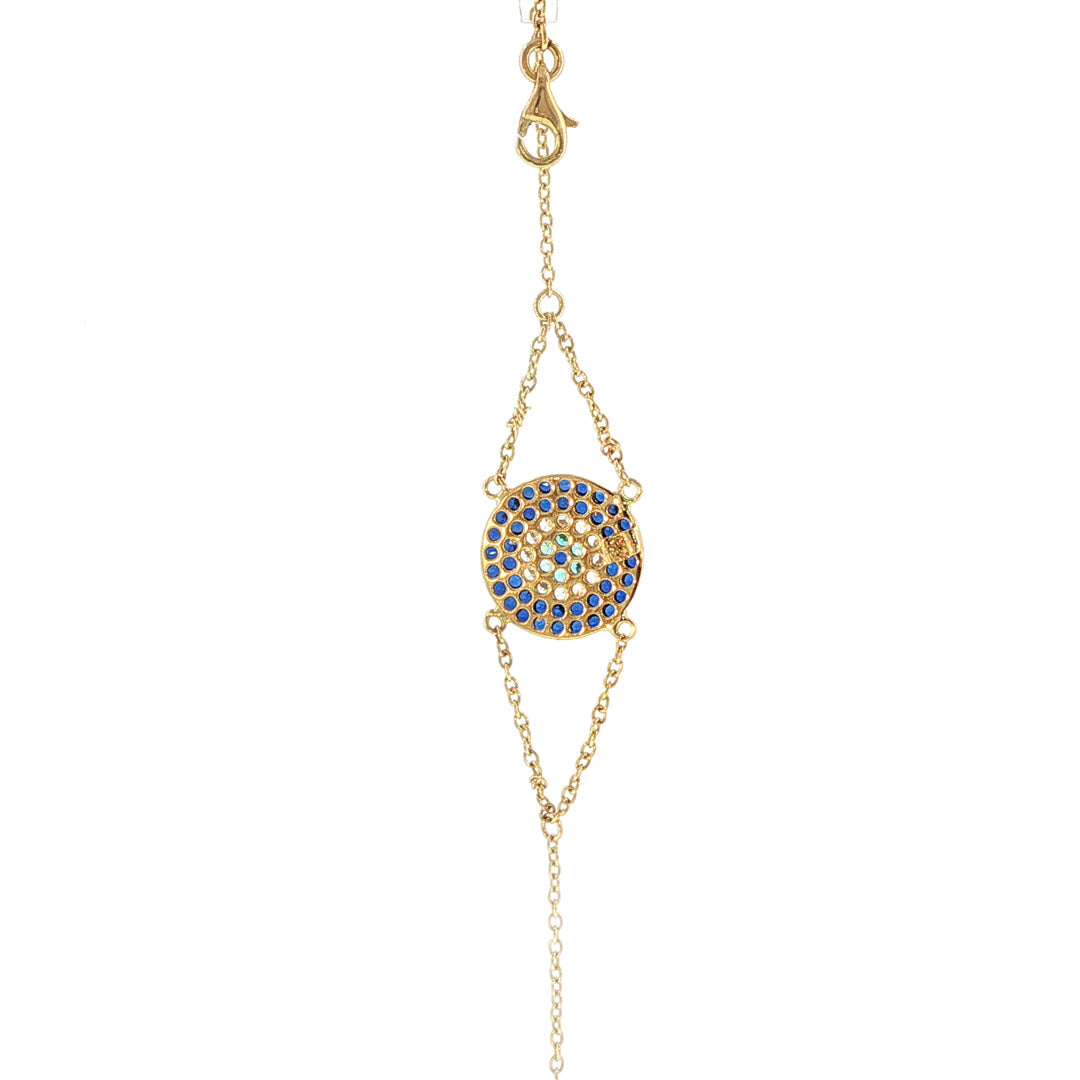 Pre-Owned 18K Yellow God Evil Eye Bracelet