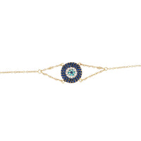 Pre-Owned 18K Yellow God Evil Eye Bracelet