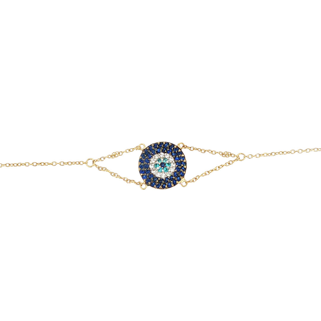 Pre-Owned 18K Yellow God Evil Eye Bracelet