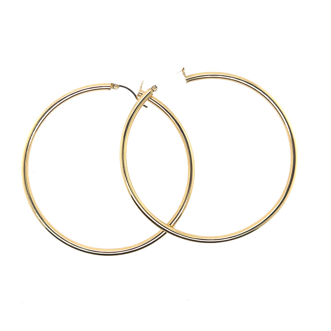 Pre-Owned 14K Yellow Gold Large Hoop Earrings - NAGI
