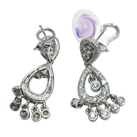 Pre-Owned Judith Ripka 18K White Gold Diamond Dangle Earrings - NAGI