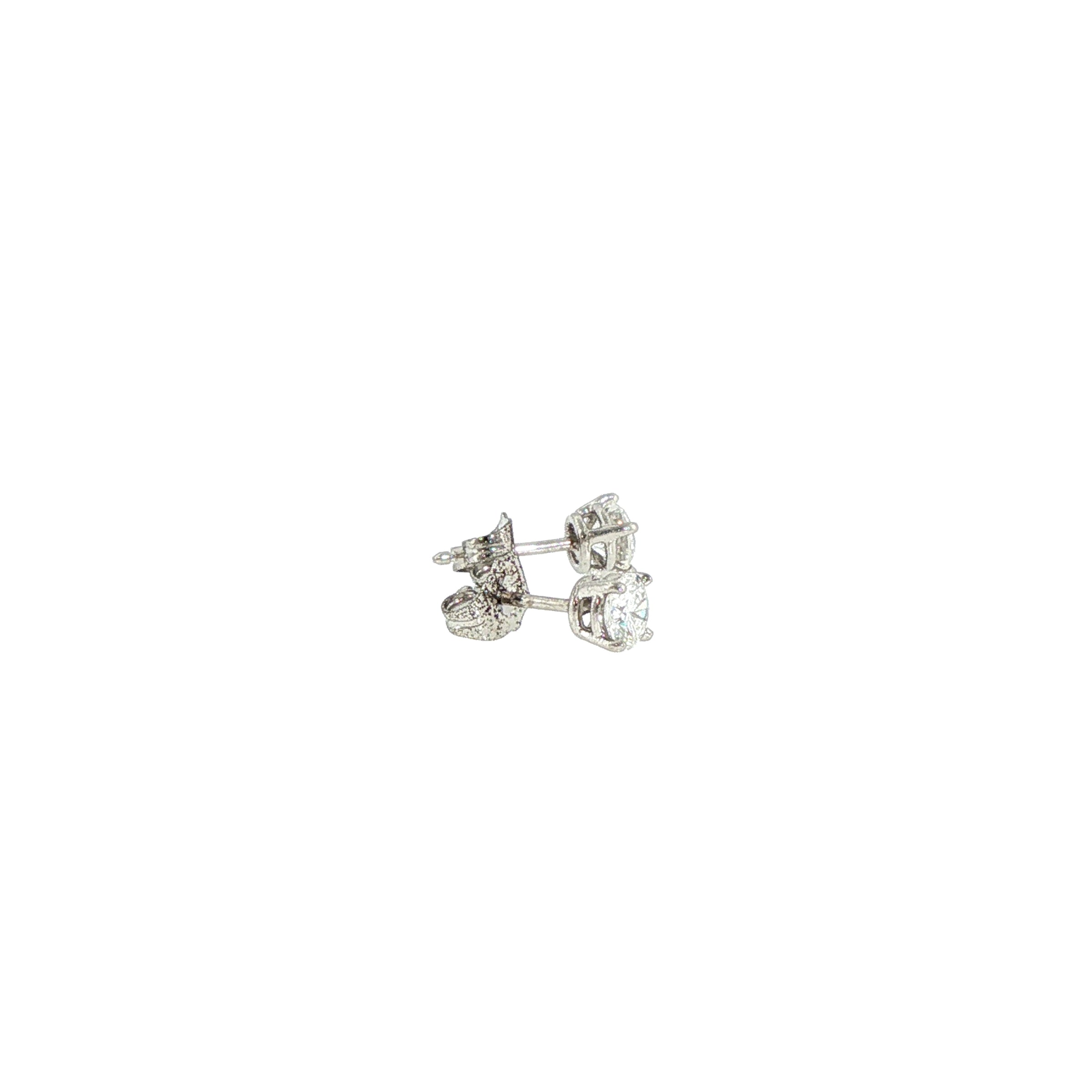 Pre-Owned Platinum 4-Prong Diamond stud Earrings