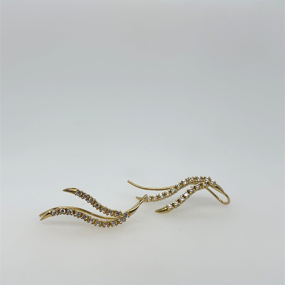 Pre-Owned 14K Yellow Gold Diamond Earrings