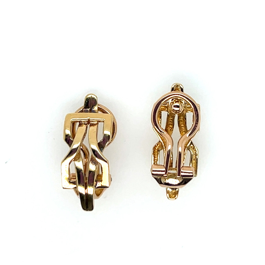 Pre-Owned 18K Yellow Gold Clip Back Earrings