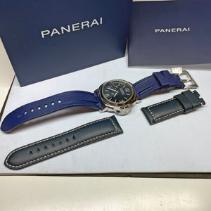 Pre-owned Panerai PAM01085 Blu Mare Blue Limited Steel Watch 44mm