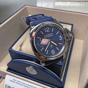 Pre-owned Panerai PAM01085 Blu Mare Blue Limited Steel Watch 44mm