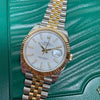 Pre-owned Rolex Oyster Datejust 41mm White Dial Steel 18K Gold 126333 41mm