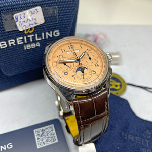 Breitling Premier B25 DATORA 42mm Salmon Copper Dial AB2510201K1P1