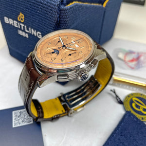 Breitling Premier B25 DATORA 42mm Salmon Copper Dial AB2510201K1P1