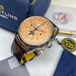 Breitling Premier B25 DATORA 42mm Salmon Copper Dial AB2510201K1P1