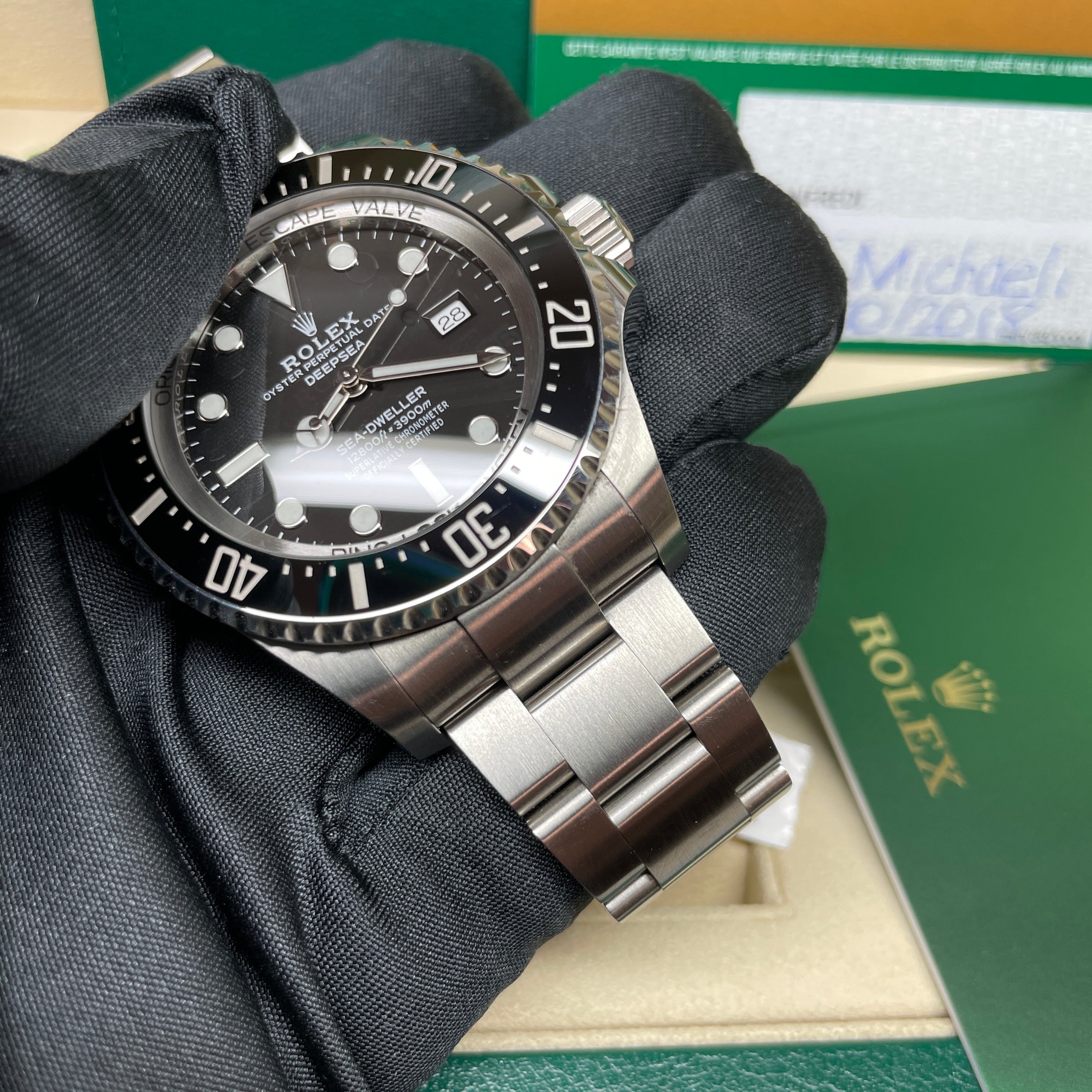 Pre Owned Rolex Sea Dweller DeepSea Oyster Steel 44mm Black Watch 1266 NAGI