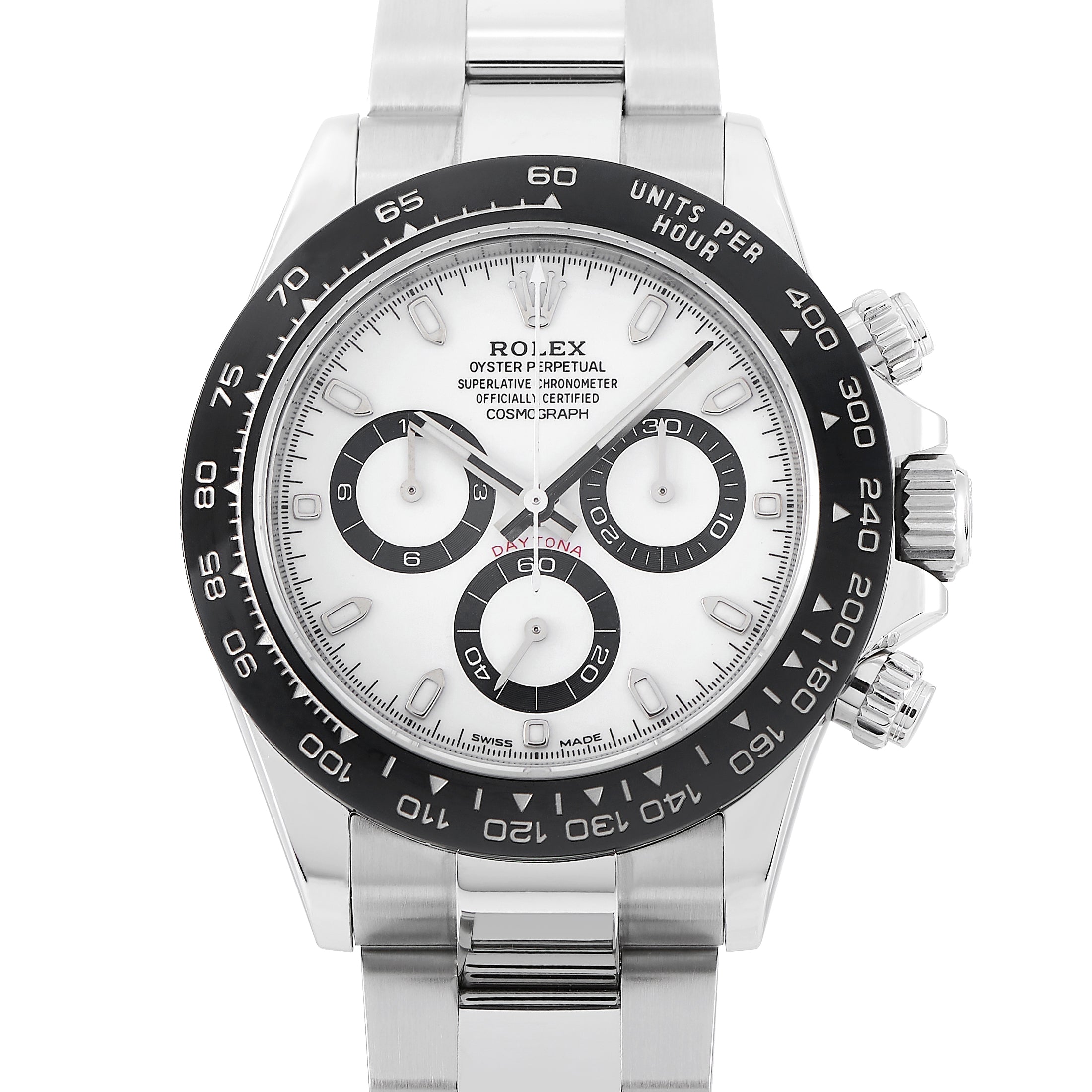 Rolex Cosmograph Daytona Oyster White 40mm Oystersteel Ceramic Watch M NAGI