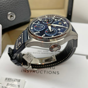 Pre-Owned IWC IW503605 Blue Big Pilot’s Watch Perpetual Calendar