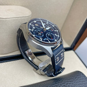 Pre-Owned IWC IW503605 Blue Big Pilot’s Watch Perpetual Calendar