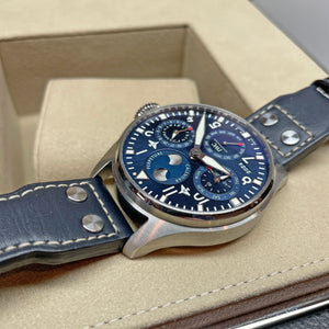 Pre-Owned IWC IW503605 Blue Big Pilot’s Watch Perpetual Calendar