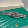 Pre-owned Rolex Oystersteel Datejust 36mm Wimbledon Steel Watch 126234