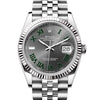 Pre-owned Rolex Oystersteel Datejust 36mm Wimbledon Steel Watch 126234