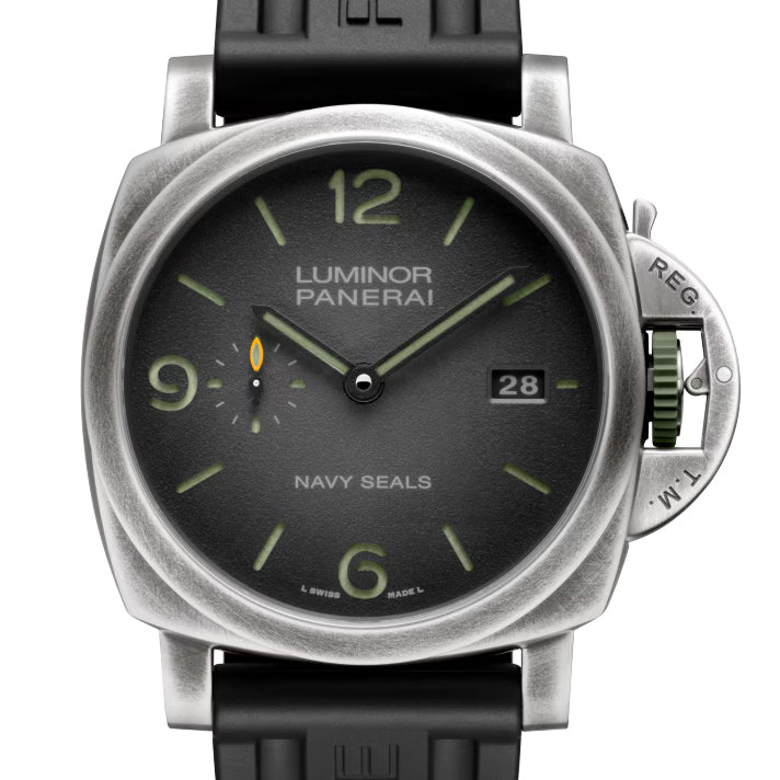 Pre-owned Panerai Luminor Chrono Navy SEALs PAM01409 Green Watch 44mm - NAGI