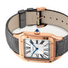 Pre-Owned Cartier Santos-Dumont XL Watch Rose Gold Grey WGSA0032