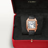 Pre-Owned Cartier Santos-Dumont XL Watch Rose Gold Grey WGSA0032