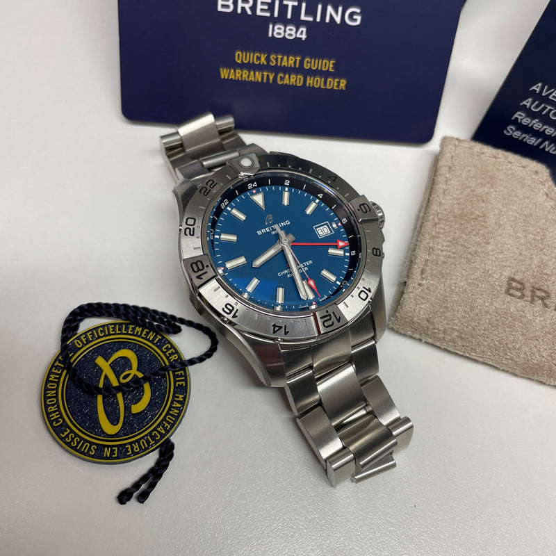 Pre-Owned Breitling Avenger GMT Blue 44mm A32320101C1A1