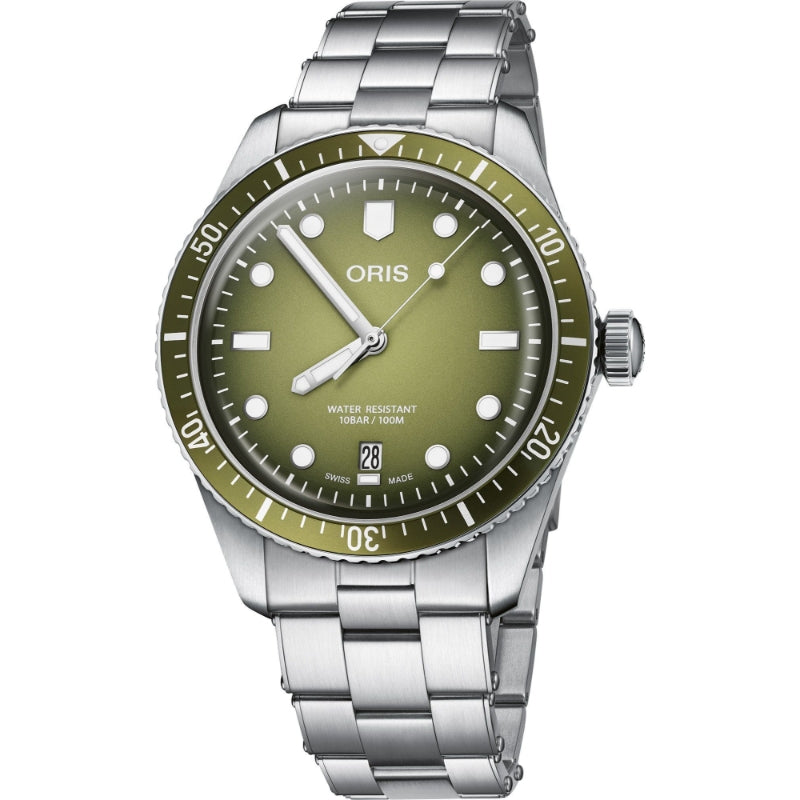 Pre-Owned Oris Divers Sixty-Five 65 Date Green Dial 40mm Watch - NAGI
