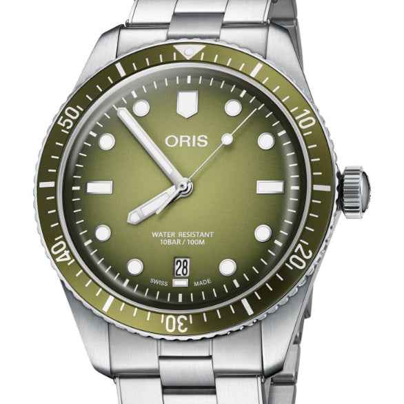 Pre-Owned Oris Divers Sixty-Five 65 Date Green Dial 40mm Watch