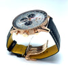 Pre-owned Breitling Rose Gold Silver Black Navitimer B01 Chronograph 46 Watch RB0137