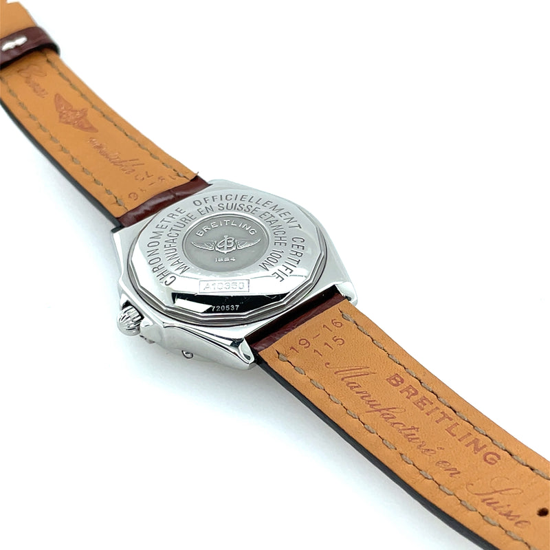 Pre-owned Breitling Windrider Wings Steel White A10350 38mm