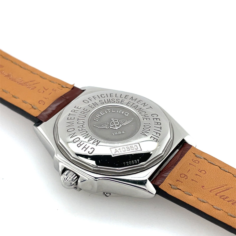 Pre-owned Breitling Windrider Wings Steel White A10350 38mm