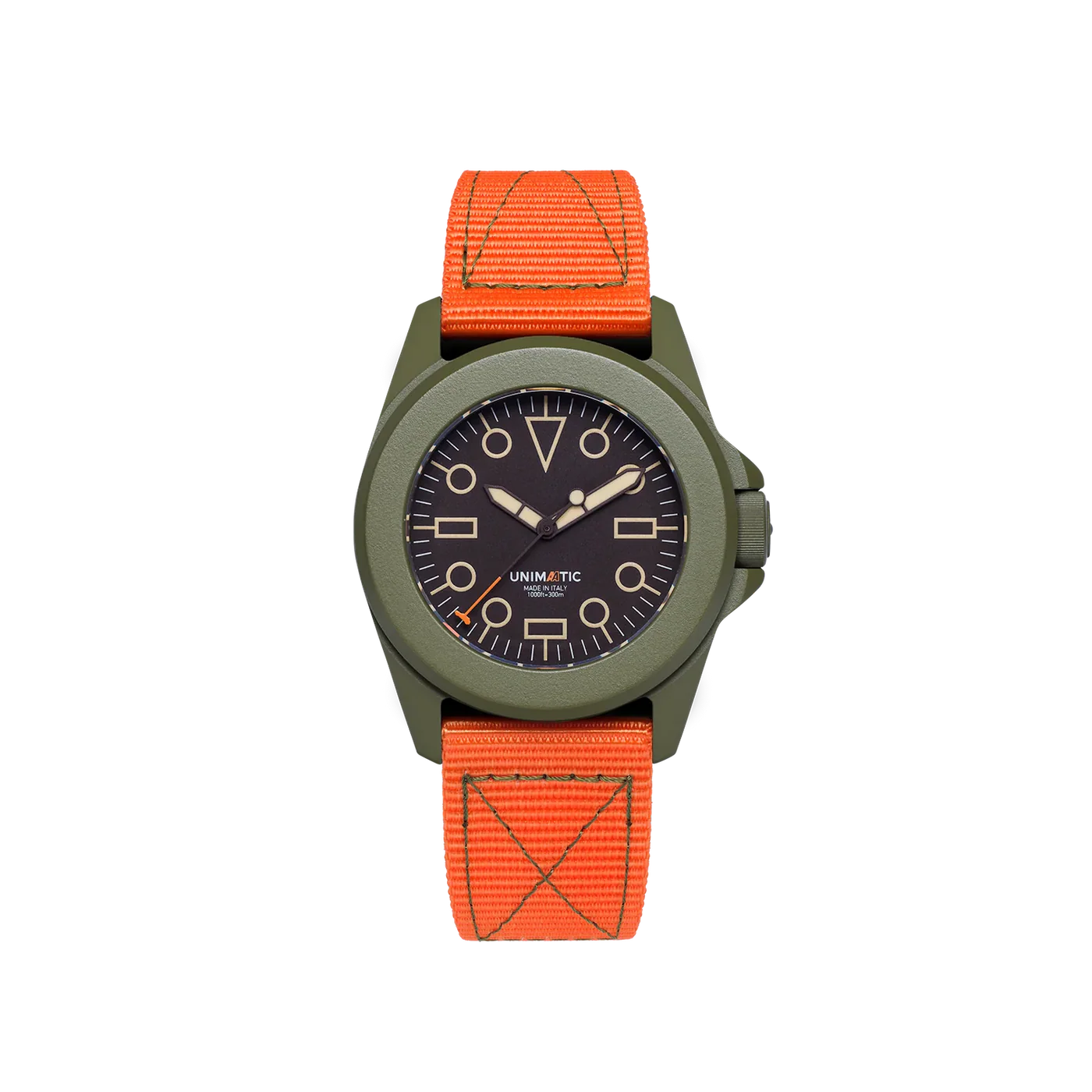 Pre-Owned Unimatic Modello Quattro UT4-AA3 Limited-Edition 40MM Green Cerakote Coating Watch